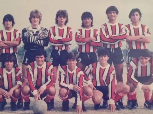 Milei en el plantel de Chacarita.
