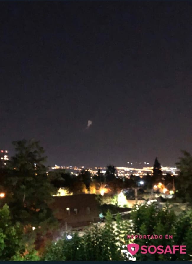 La evidencia gráfica que se maneja de la detonación. Imagen cedida desde Bomberos.