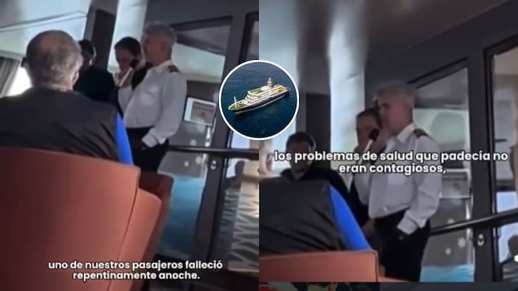 Revelan complejo momento donde capitán de crucero con hantavirus informa la muerte del primer pasajero a la tripulación