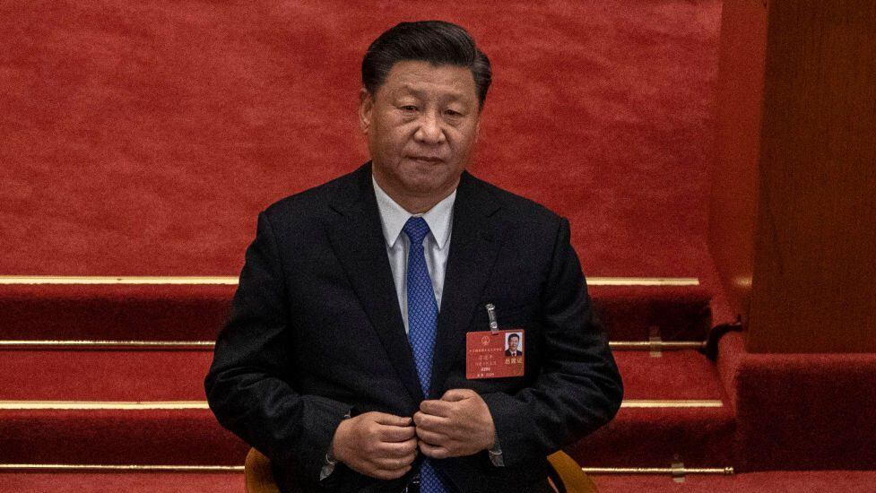 BEIJING, CHINA - MAY 28: Chinese president Xi Jinping listens during the closing session of the National People's Congress, which included a vote on a new draft security bill for Hong Kong, at the Great Hall of the People on May 28, 2020 in Beijing, China. The Chinese government passed the draft by a vote of 2,878 votes to one during the session. The draft law, which has drawn international concern, is set to address issues such as secession, subversion, terrorism, and foreign interference, comes after a year of anti-government protests in the semi-autonomous region. China held its annual parliamentary gathering, known as 'The Two Sessions', at the Great Hall of the People from May 21-28th after being postponed at the height of the coronavirus outbreak in China earlier this year. (Photo by Kevin Frayer/Getty Images)