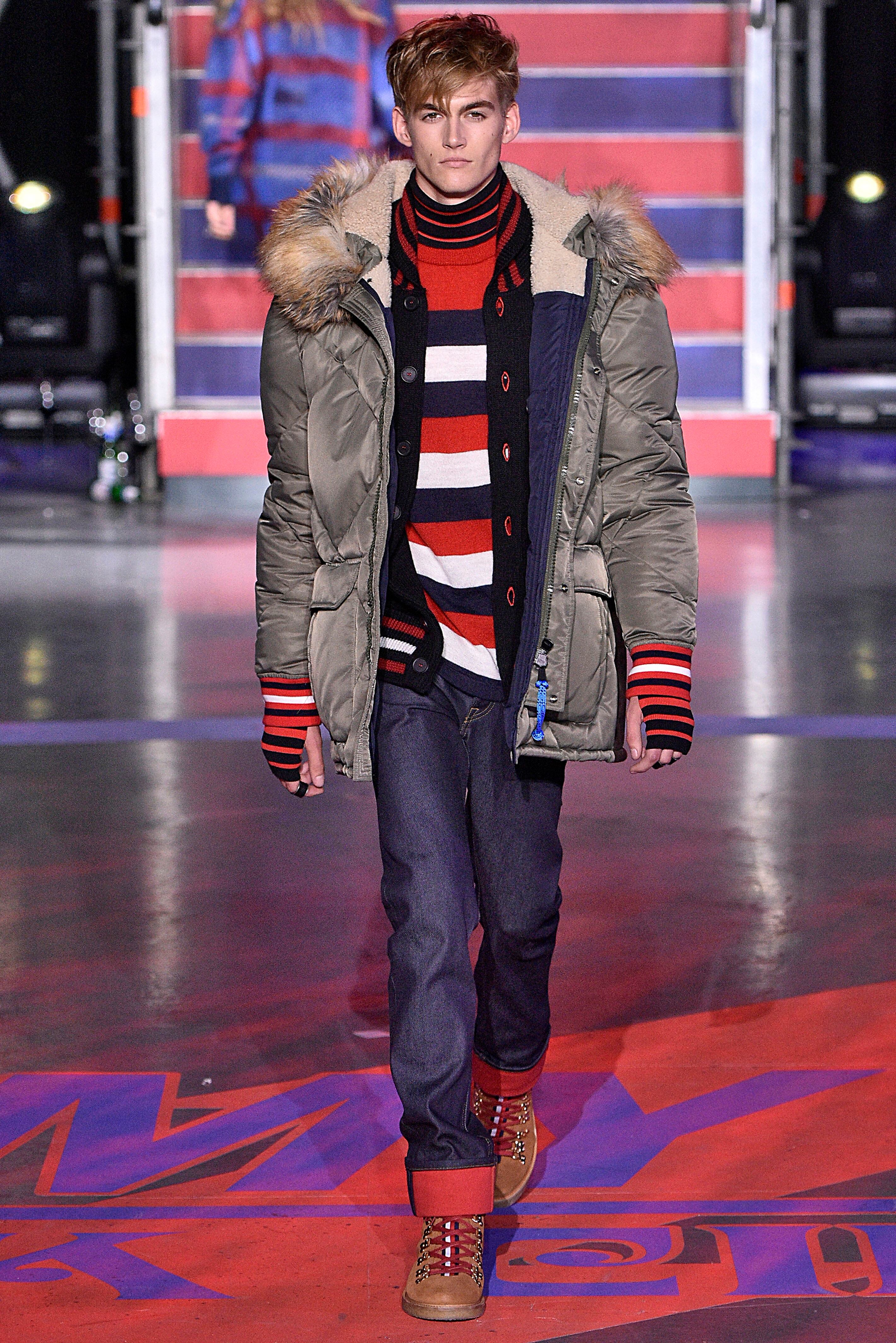 LONDON, ENGLAND - SEPTEMBER 19: Presley Gerber walks the runway at the Tommy Hilfiger Ready to Wear Spring/Summer 2018 fashion show during London Fashion Week September 2017 on September 19, 2017 in London, England (Photo by Victor VIRGILE/Gamma-Rapho via Getty Images)