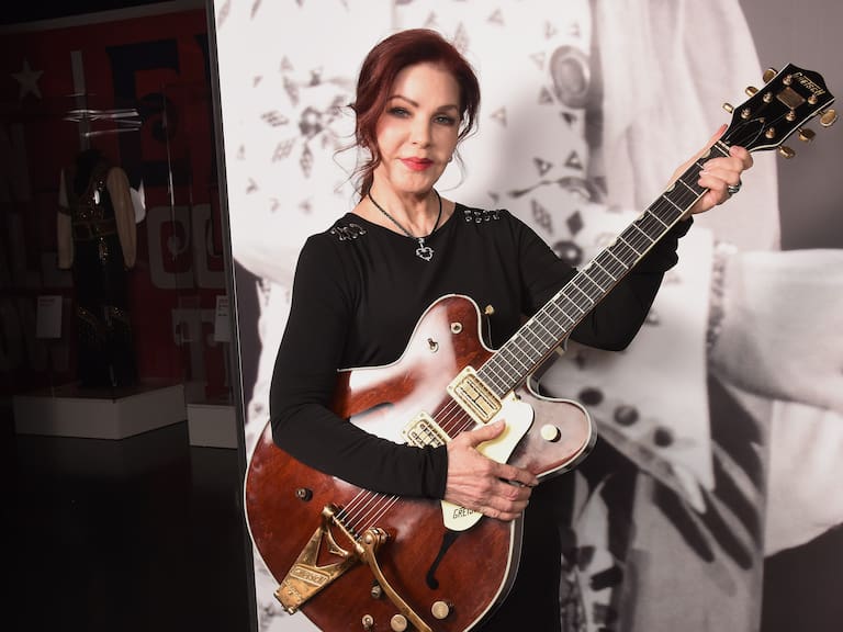LONDON, ENGLAND - NOVEMBER 29:  Priscilla Presley visits the Elvis on Tour exhibition at the O2 Arena on November 29, 2017 in London, England. The exhibition is on show until February 2018.  (Photo by Dave J Hogan/Dave J Hogan/Getty Images)