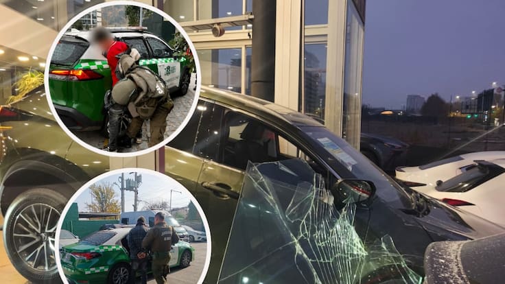 Carabineros detiene a dos adolescentes tras frustrado robo y destrozos en concesionaria de Vitacura