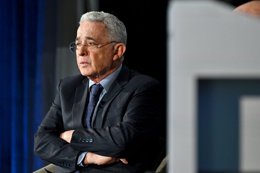 El exmandatario colombiano Álvaro Uribe en un evento