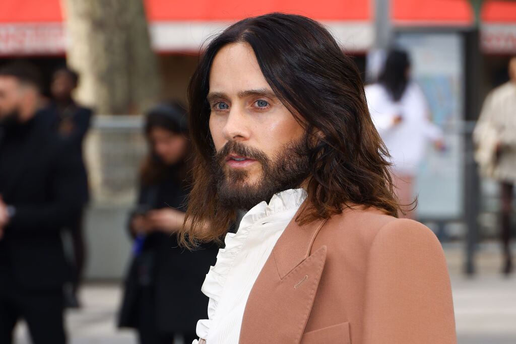 Jared Leto attends the Valentino Womenswear Fall/Winter 2025-2026 show as part of Paris Fashion Week at Institut du Monde Arabe on March 09, 2025 in Paris, France. (Photo by Marc Piasecki/WireImage)