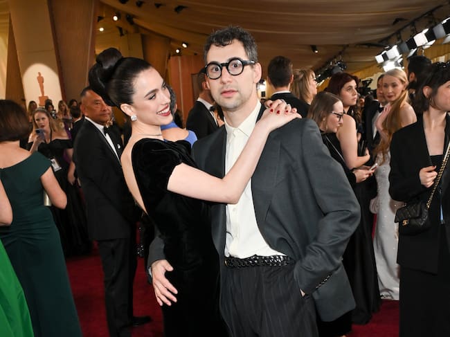 Margaret Qualley, Jack Antonoff at the 97th Oscars held at the Dolby Theatre on March 02, 2025 in Hollywood, California. (Photo by Michael Buckner/Penske Media via Getty Images)