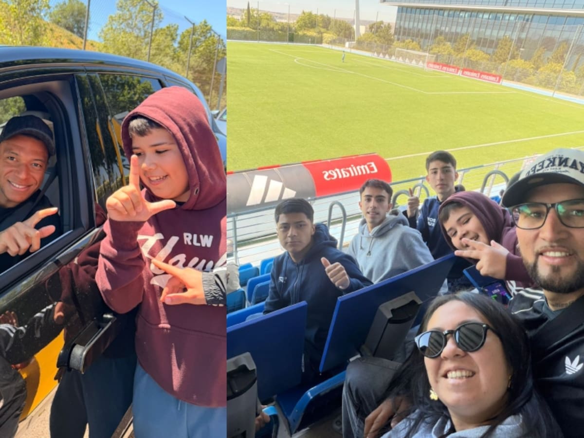 Están a prueba en un club de España y conocieron a Mbappé: la historia de cuatro jóvenes beneficiados por convenio de fundación chilena