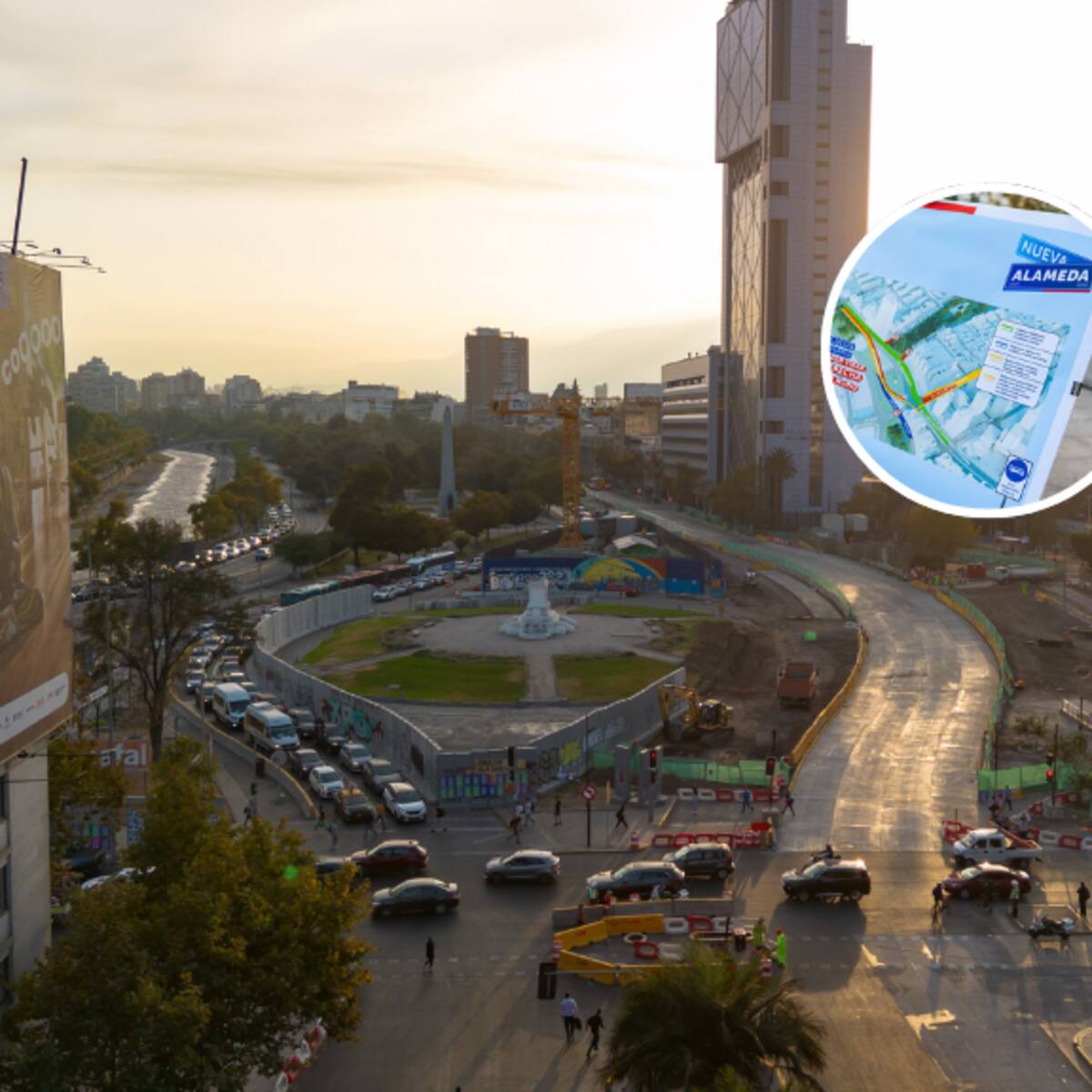 Proyecto Nueva Alameda: autoridades informan apertura de las cuatro pistas de poniente a oriente del Nudo Baquedano