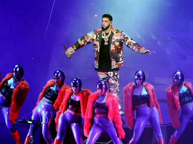 Anuel AA en los Latin Grammy. Foto: Getty Images