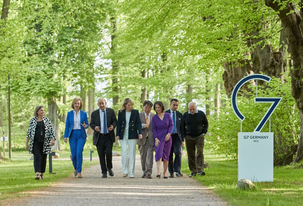 Los participantes de la reunión del Grupo de los Siete en la cita en Alemania