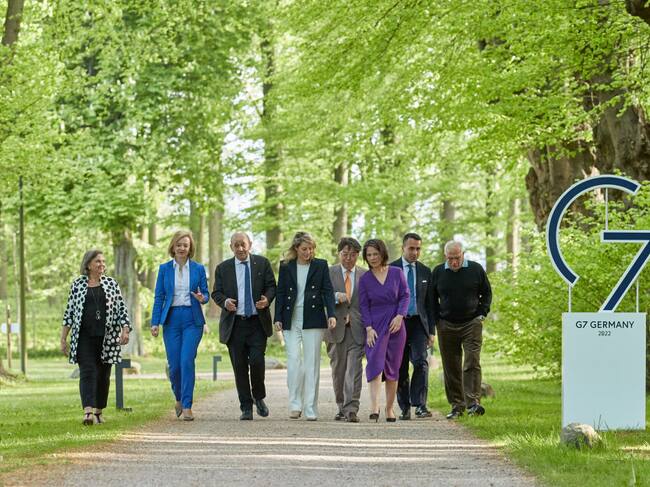 Los participantes de la reunión del Grupo de los Siete en la cita en Alemania