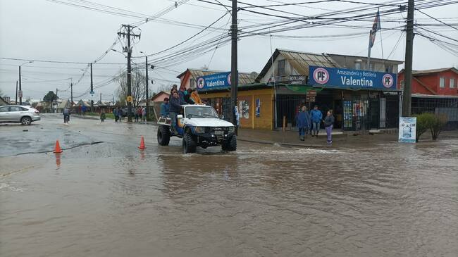 Acceso a Villa Francia, límite entre Talca y Maule.