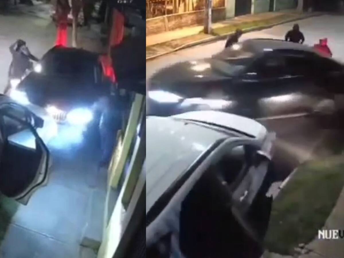 Video capta violento intento de portonazo en Maipú: conductor embistió con vehículo a delincuentes