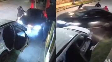 Video capta violento intento de portonazo en Maipú: conductor embistió con vehículo a delincuentes