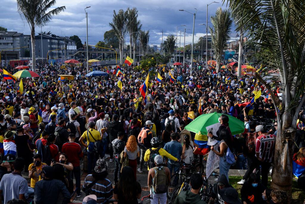Las manifestaciones continúan en las calles de Bogotá