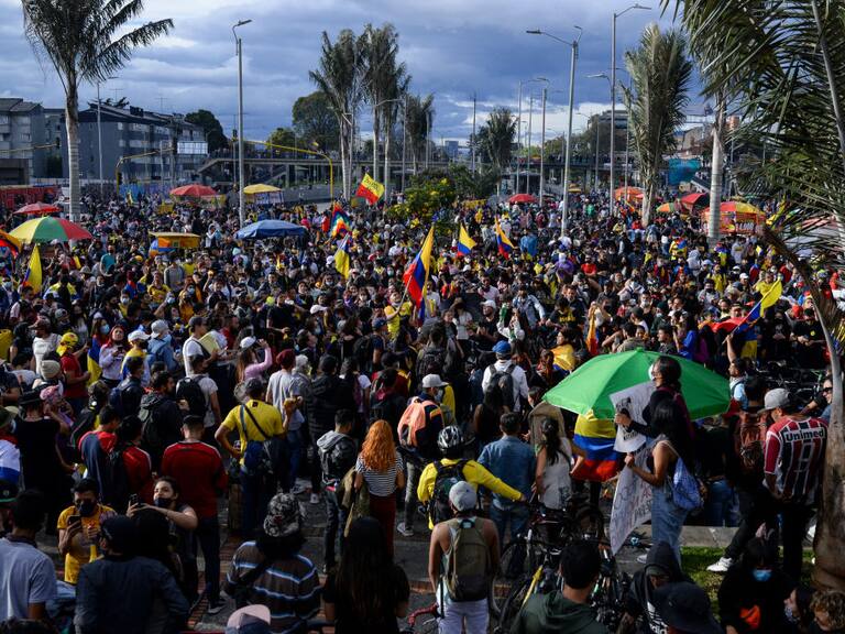 Las manifestaciones continúan en las calles de Bogotá