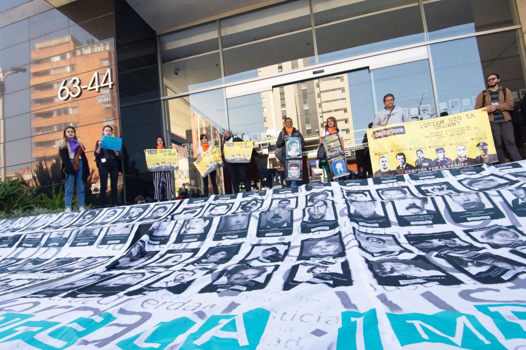 Manifestación en Colombia por el asesinato de civiles a manos del ejército