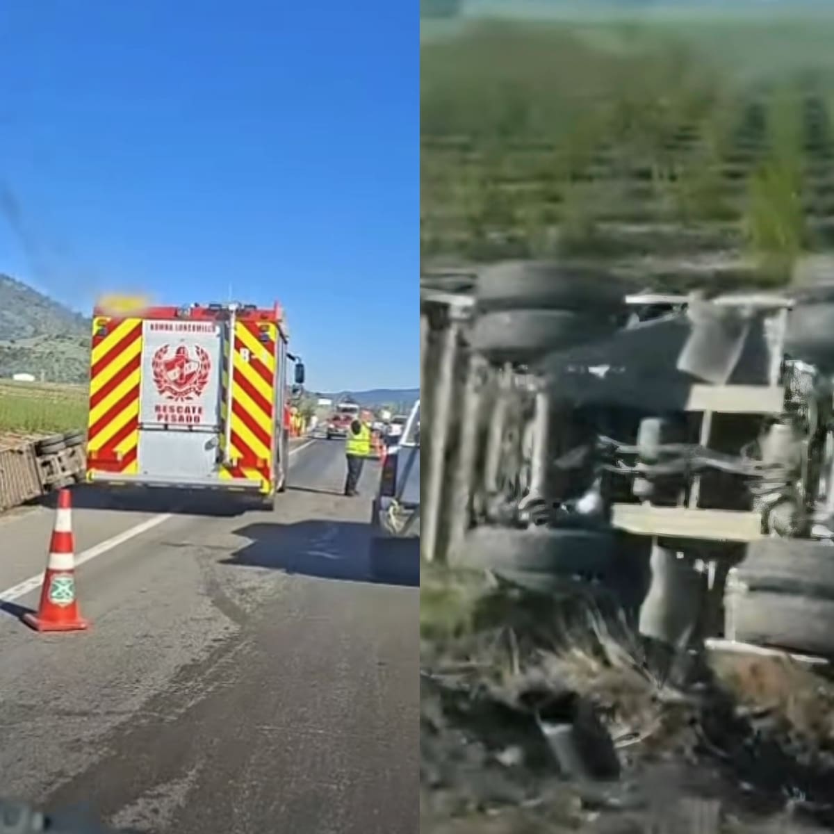 Accidente fatal en el Maule: choque entre dos camiones deja dos muertos y dos heridos
