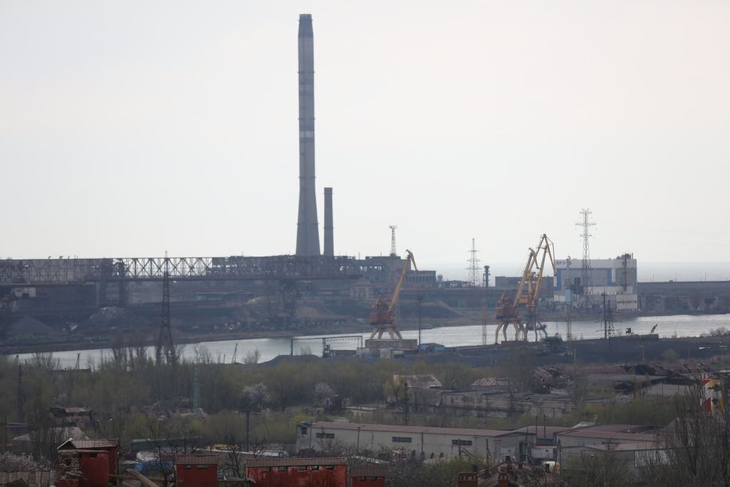 Imagen de la fábrica de Azovstal donde se refugian militares ucranianos