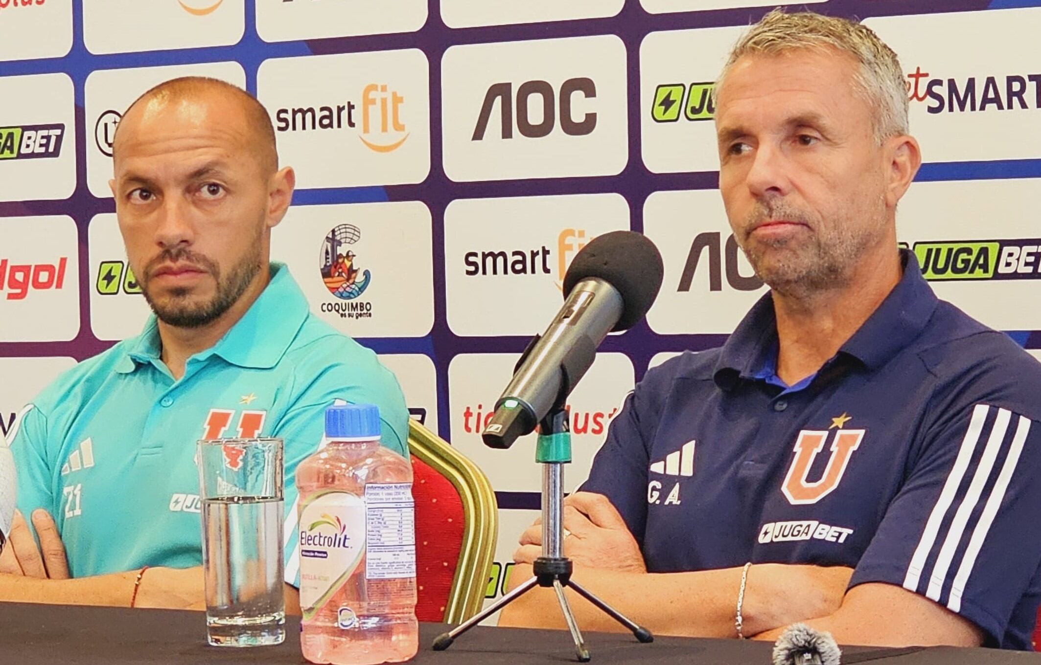 Marcelo Díaz y Gustavo Álvarez en la previa del Clásico Universitario | ADN