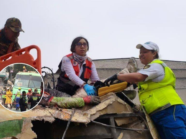 Emergencia en Ciudad de México: registros muestran obra en construcción que colapsó sobre un microbús con pasajeros
