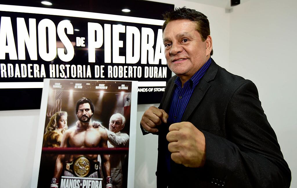 Roberto Durán en la presentación de la película sobre su vida