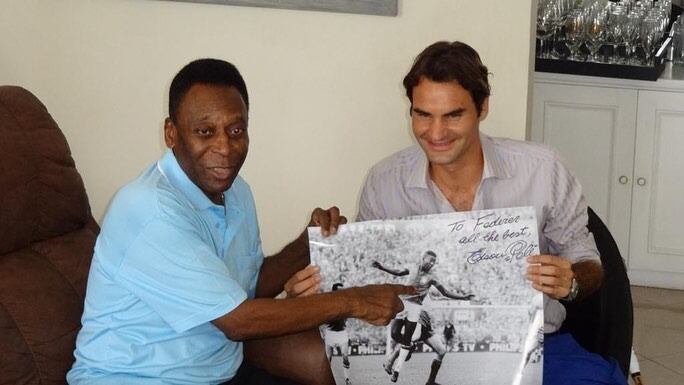 "Me considero afortunado de haberte conocido": Roger Federer se despide de Pelé y recuerda su encuentro con el astro brasileño