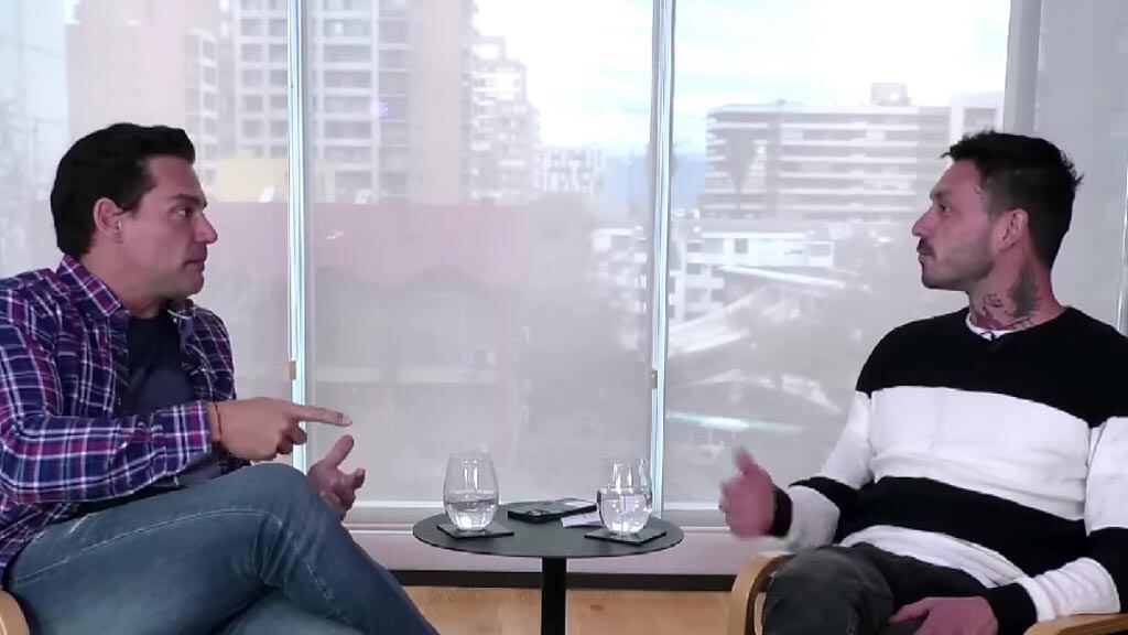 Mauricio Pinilla y Cristián de la Fuente
