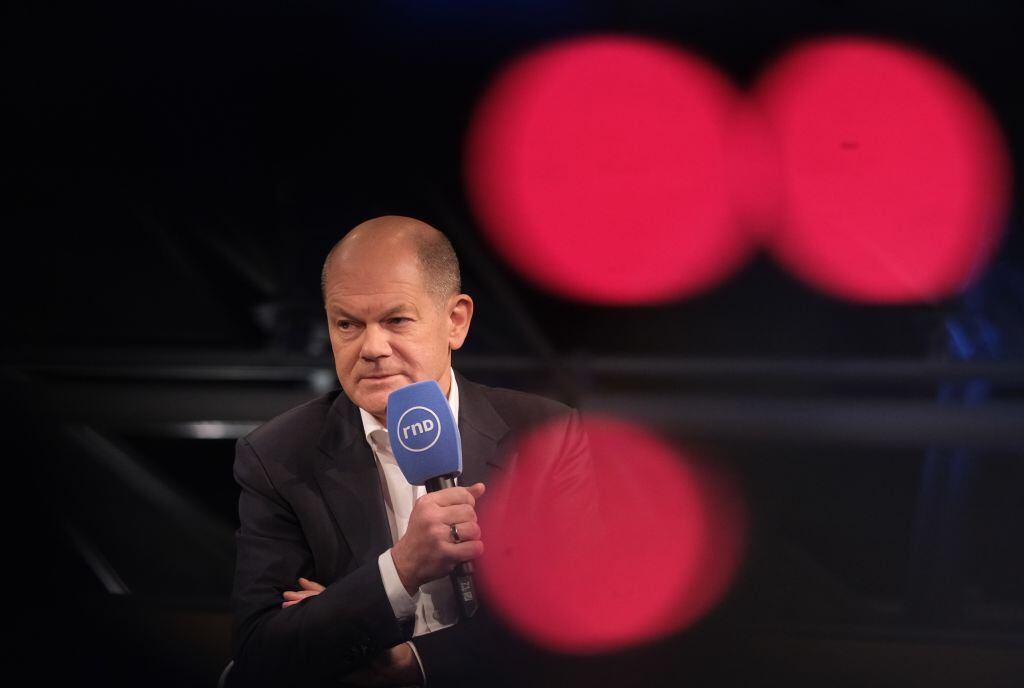El canciller de Alemania, Olaf Scholz, en un evento