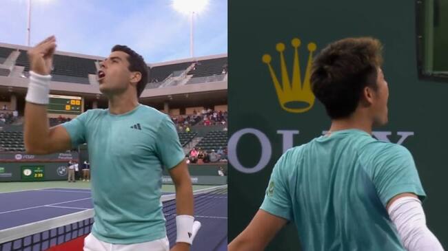 Insólito final de partido en Indian Wells: Jaume Munar estalla por confuso punto y su rival festeja a lo Cristiano Ronaldo