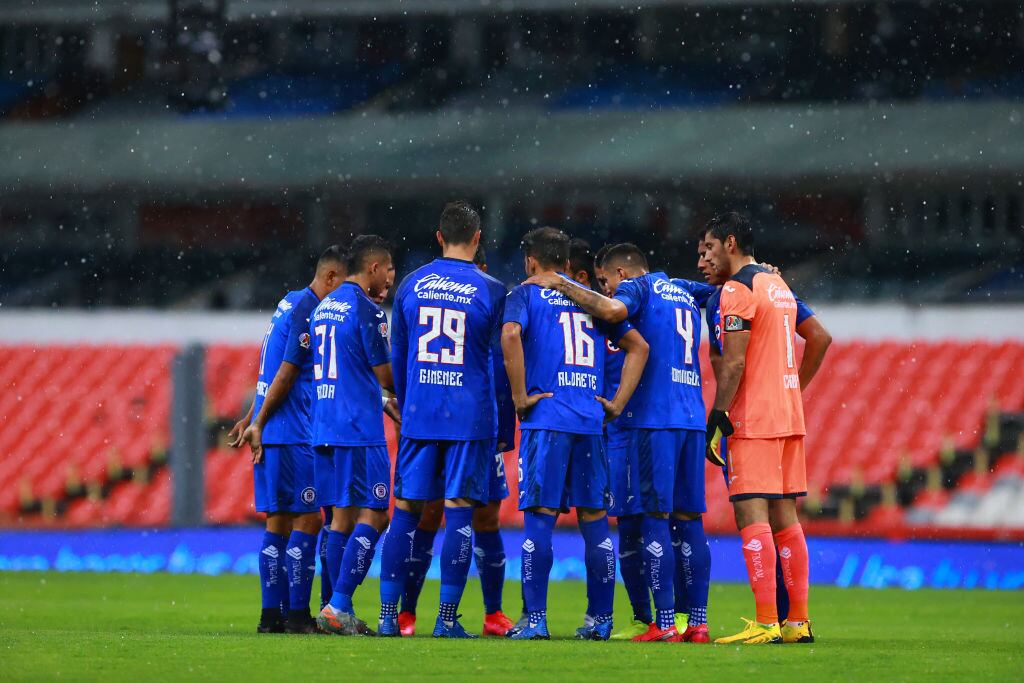 Los jugadores del Cruz Azul de México