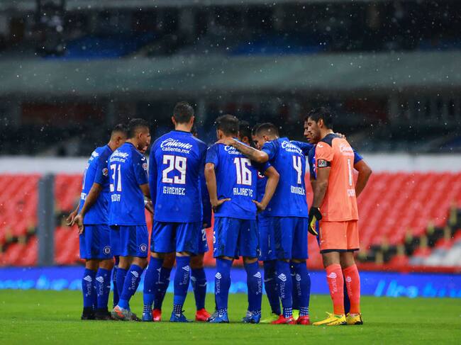 Los jugadores del Cruz Azul de México
