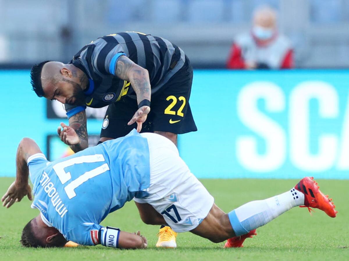 Alexis Sánchez y Arturo Vidal participaron en empate del Inter de Milán ante Lazio
