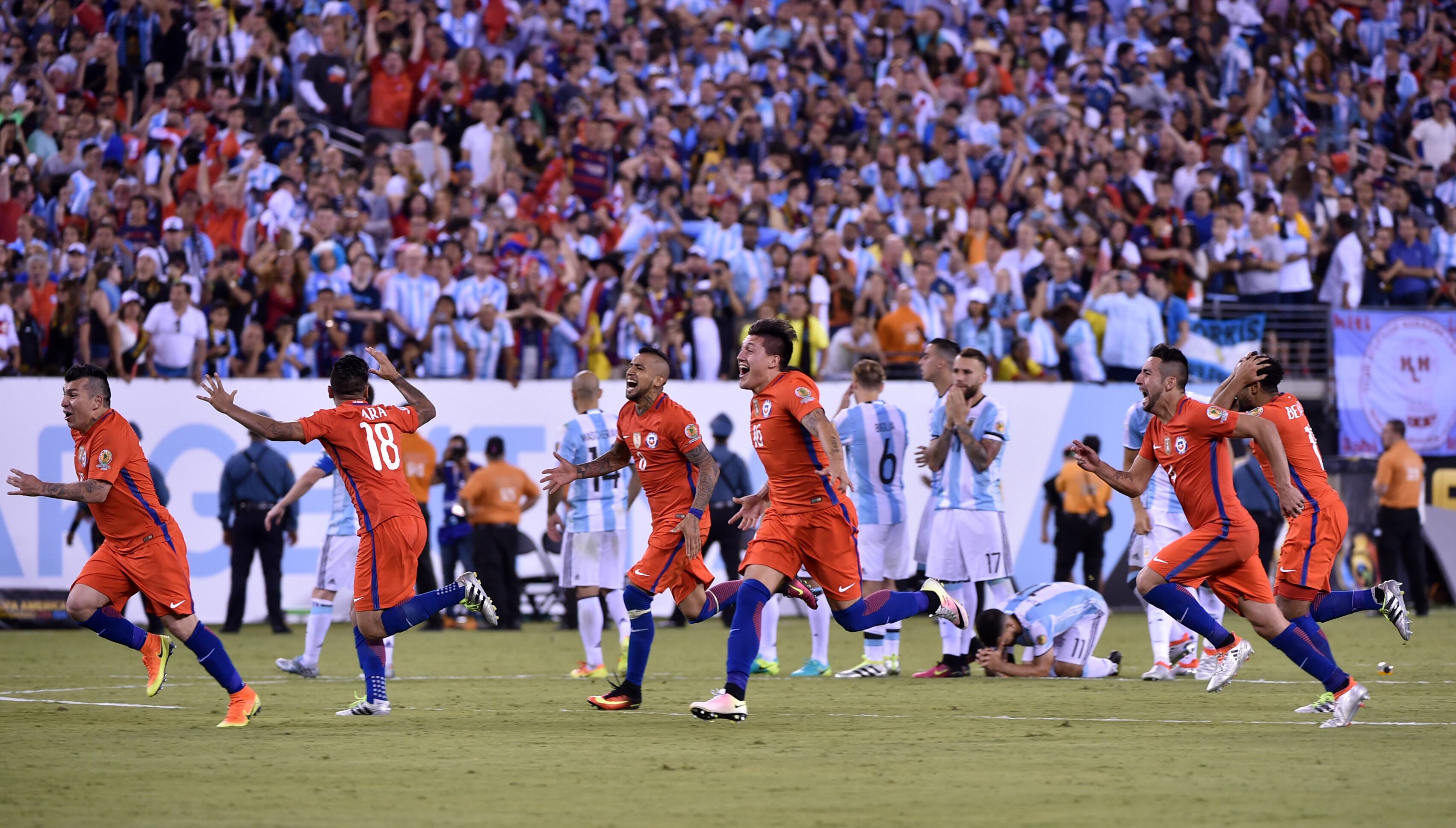 Chile y Argentina en la final de la Copa América Centenario | Getty Images