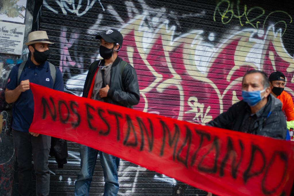 Manifestación ciudadana en contra de la represión en Bogotá