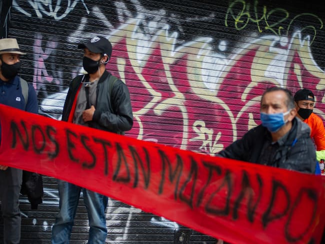 Manifestación ciudadana en contra de la represión en Bogotá
