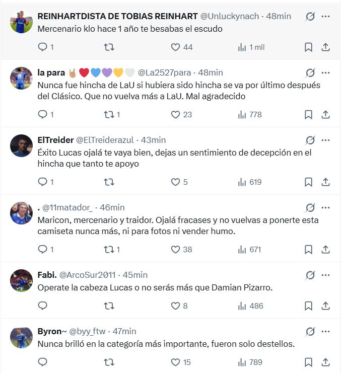 Captura: Universidad de Chile en X e Instagram
