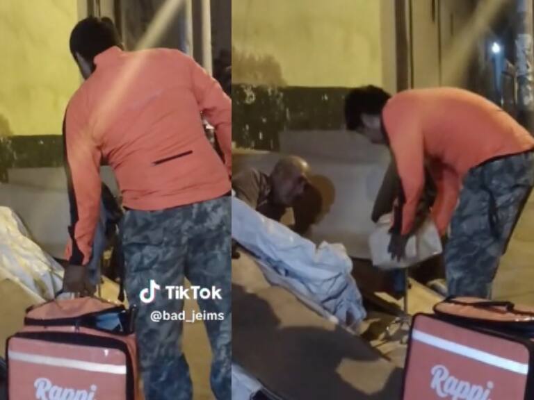 Delivery donó comida a ancianos sin hogar tras no poder entregar pedido