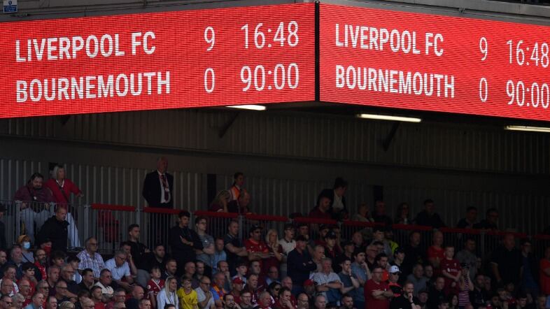 Liverpool humilla a Bournemouth e iguala la mayor goleada en la historia de la Premier League