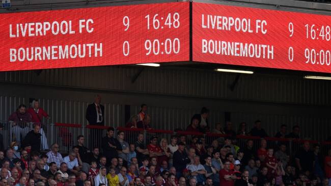 Liverpool humilla a Bournemouth e iguala la mayor goleada en la historia de la Premier League