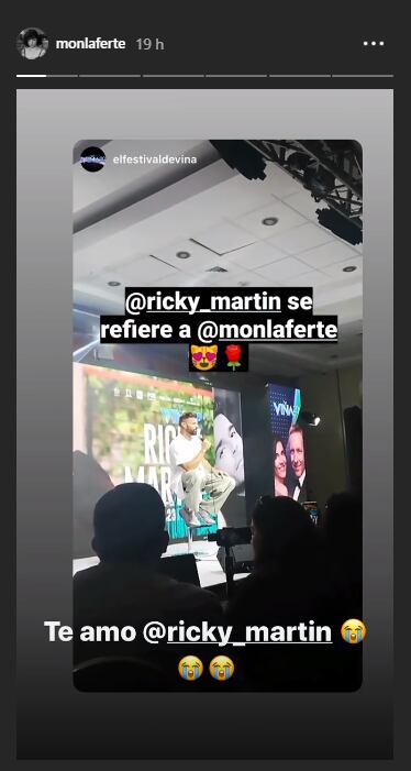 Story de Mon Laferte sobre dichos de Ricky Martin