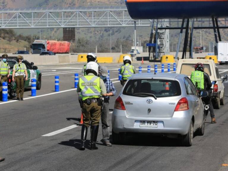Choque de camión con cabina de peaje Ruta Maipo