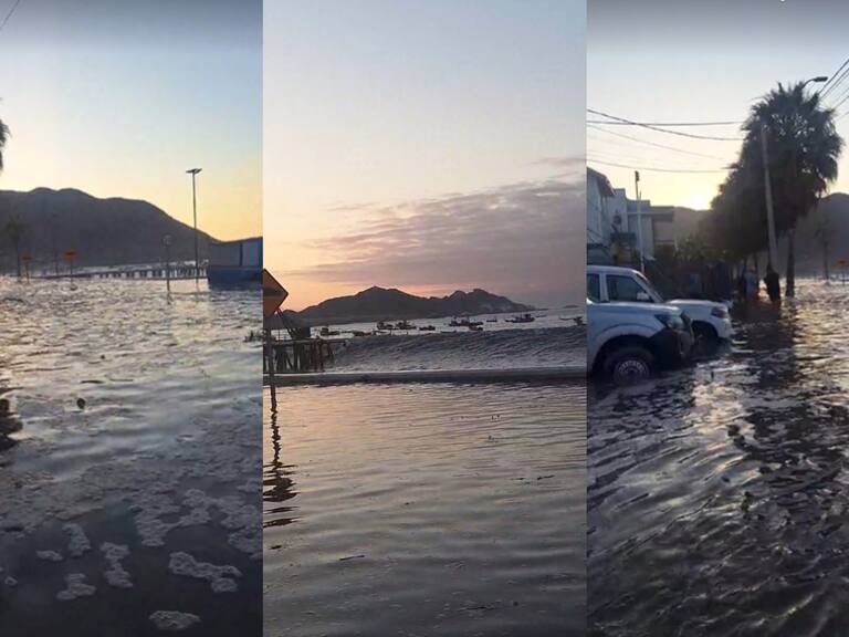 Marejadas destruyen parte del Muelle Histórico de Taltal e inundan una de las avenidas principales