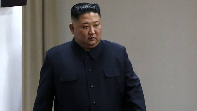 VLADIVOSTOK, RUSSIA - APRIL, 25 (RUSSIA OUT) North Korean Leader Kim Jong-un enters the hall during the Russia - North Korea Summit on April 25, 2019 in Vladivostok, Russia. North Korean Leader Kim Jong-un is visiting Russia for the first time. (Photo by Mikhail Svetlov/Getty Images)