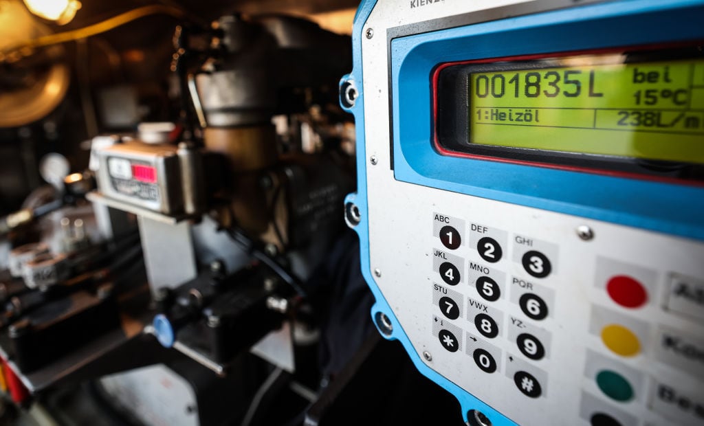Imagen de un medidor de consumo de gas para calefacción en Alemania
