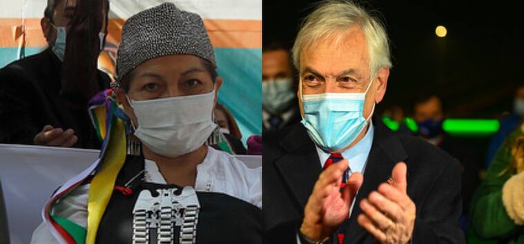Elisa Loncón y Presidente Sebastián Piñera