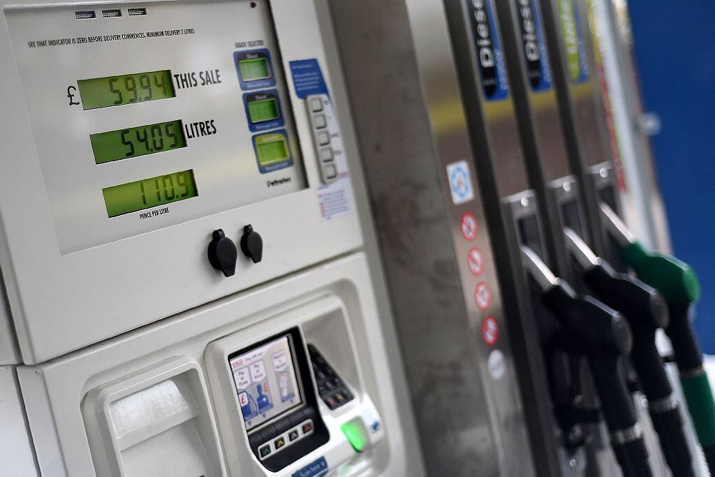 Una estación de gasolinas en el Reino Unido
