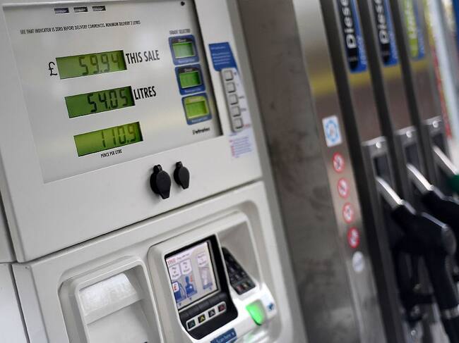 Una estación de gasolinas en el Reino Unido