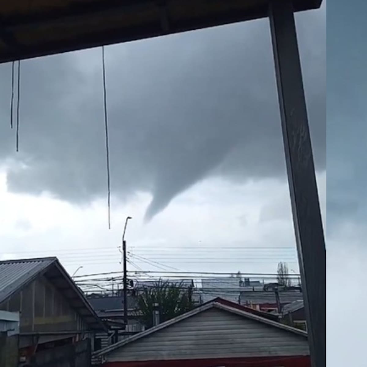 Reportan nube embudo en Osorno: no alcanzó a impactar la superficie