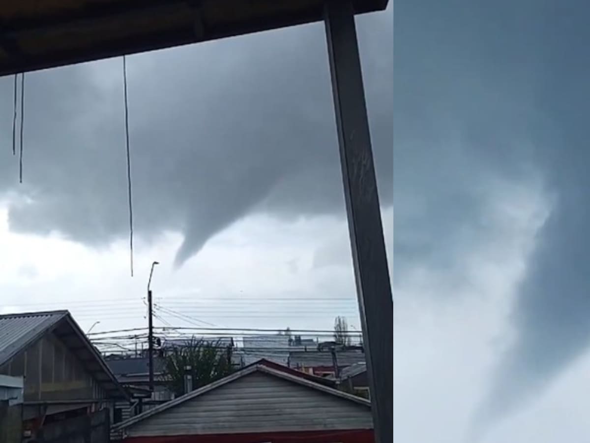 Reportan nube embudo en Osorno: no alcanzó a impactar la superficie